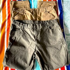 2 Work Pants by Wrangler and Dickies